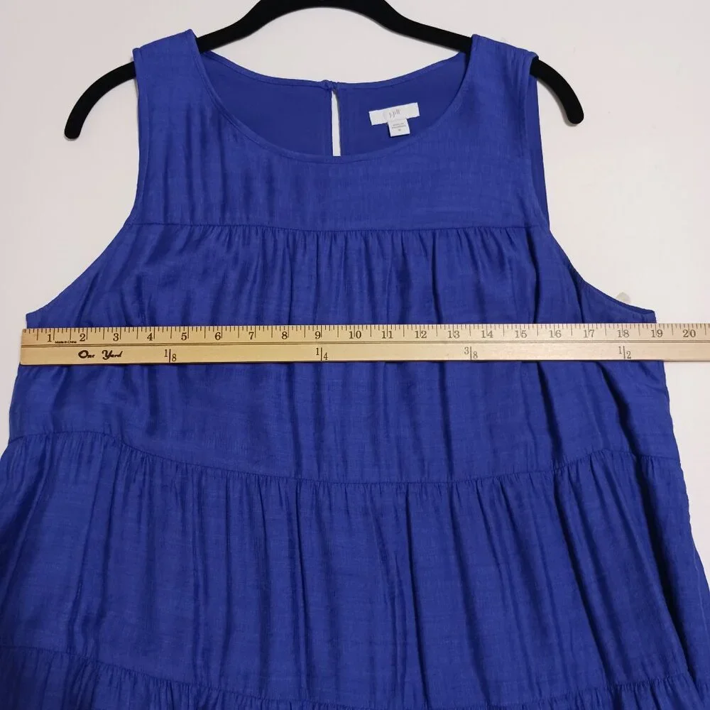 J. Jill Sleeveless Royal Blue Tiered Maxi Dress - Picture 11 of 13
